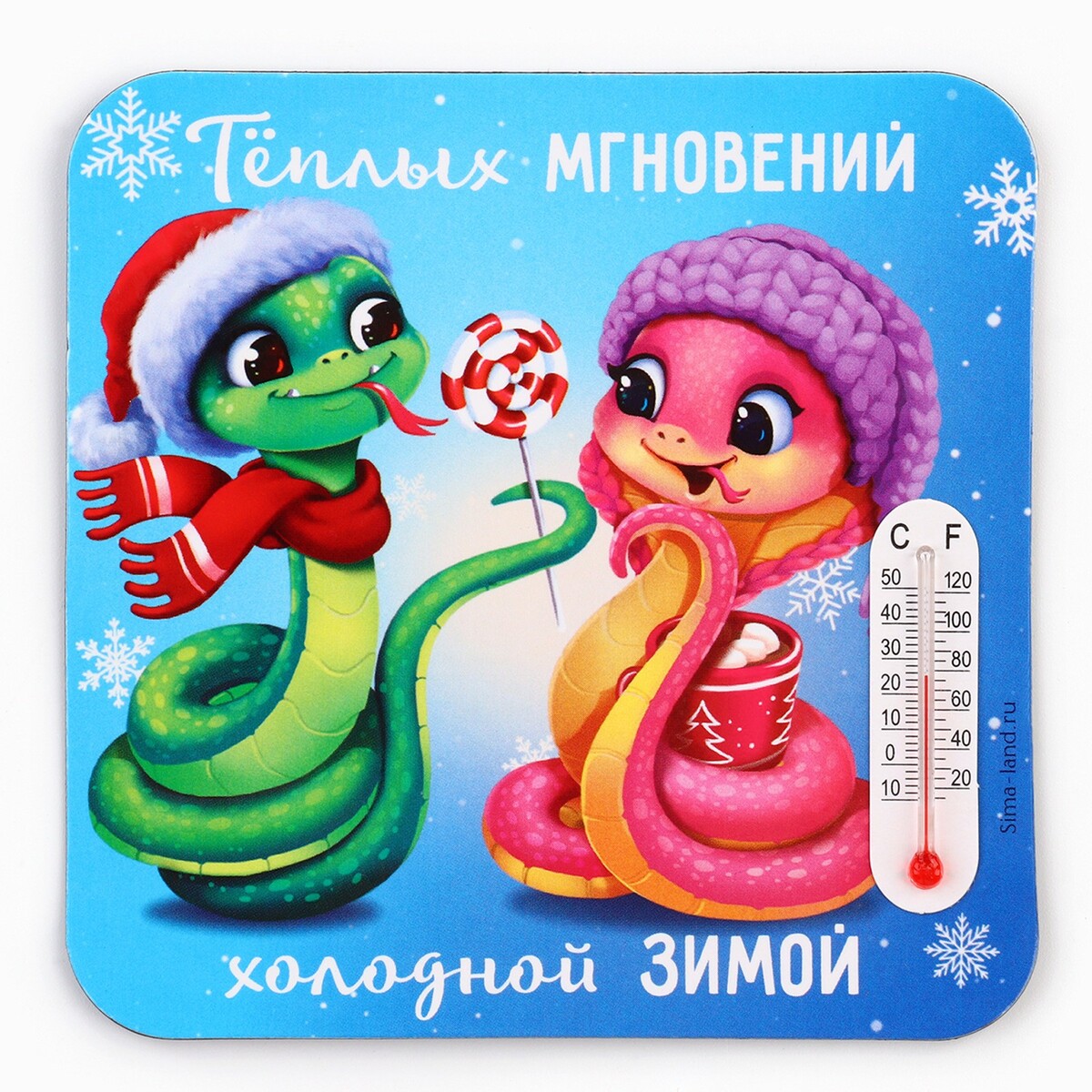 

Магнит новогодний с термометром