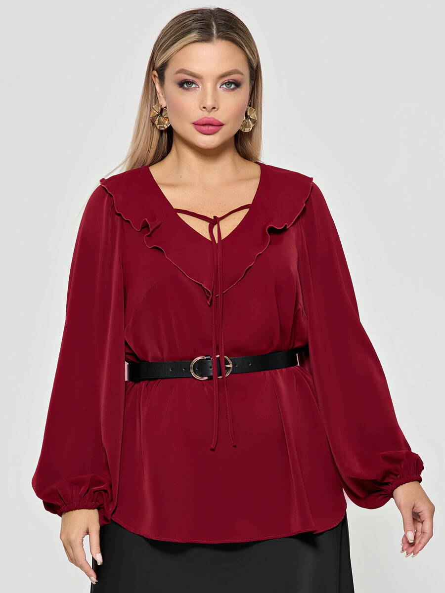 Блузка DORA 023975210 Бордовый  Фото 5
