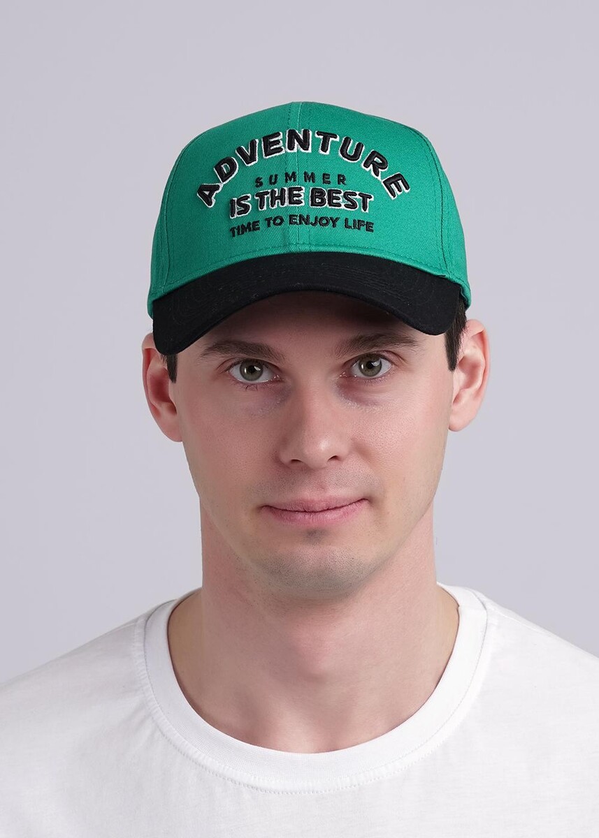 Бейсболка CLEVER 024023568 Т.зеленый/черный 