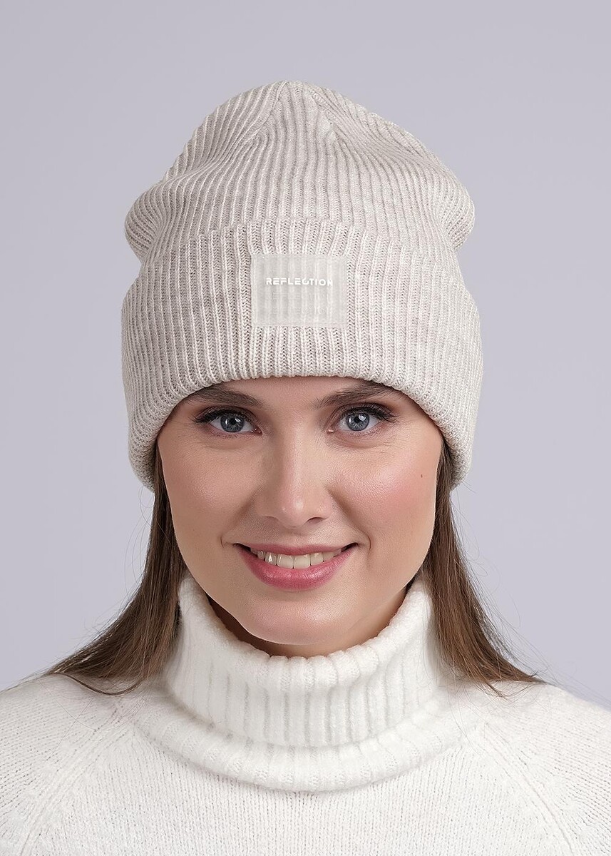 

Шапка, Меланж бежевый