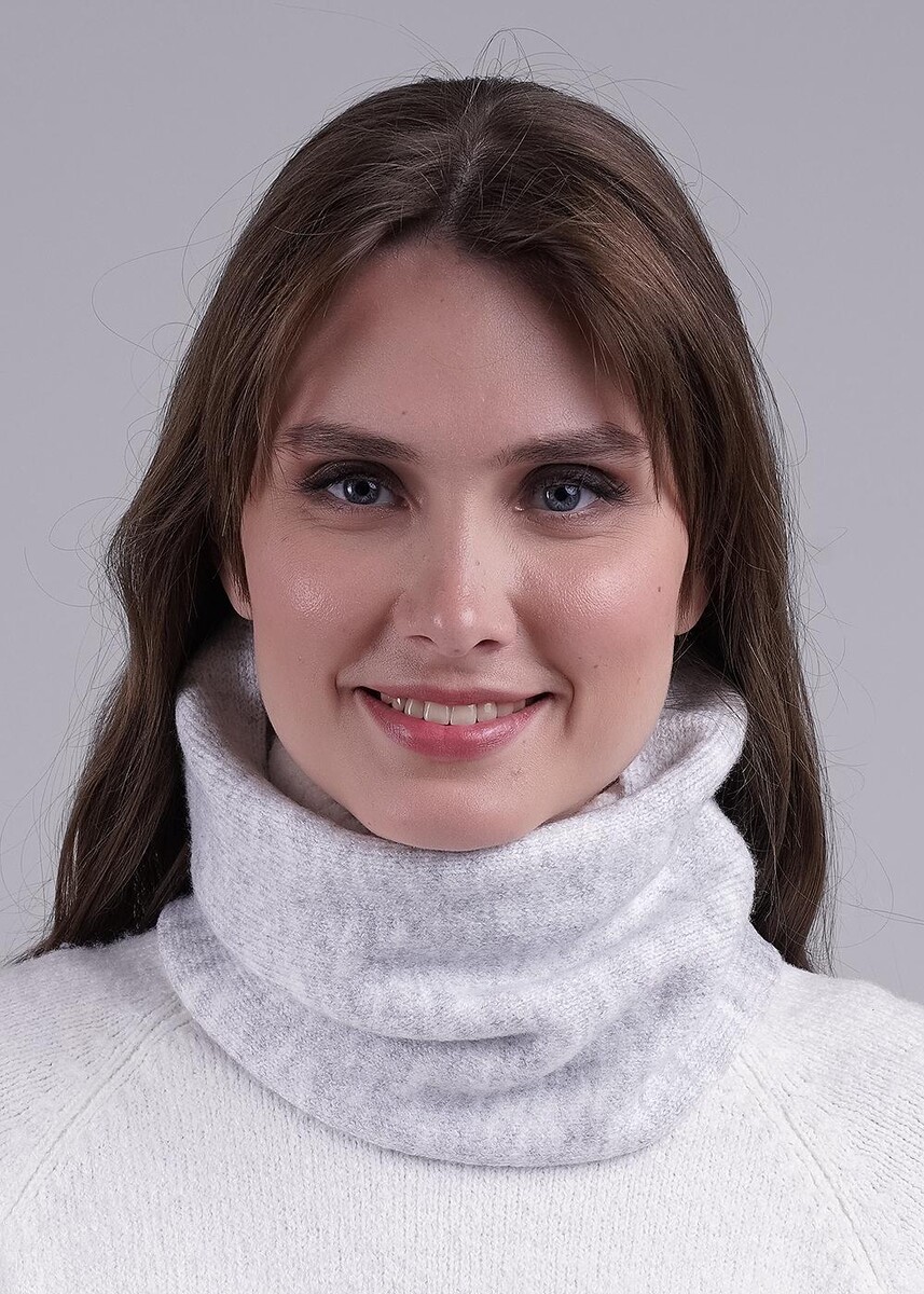 Шарф платок CLEVER 024025854 Меланж св.серый 