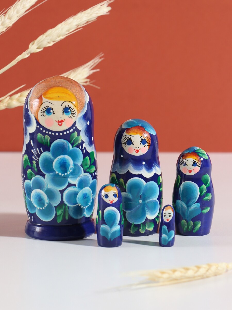 

Матрешка дерево, Голубой