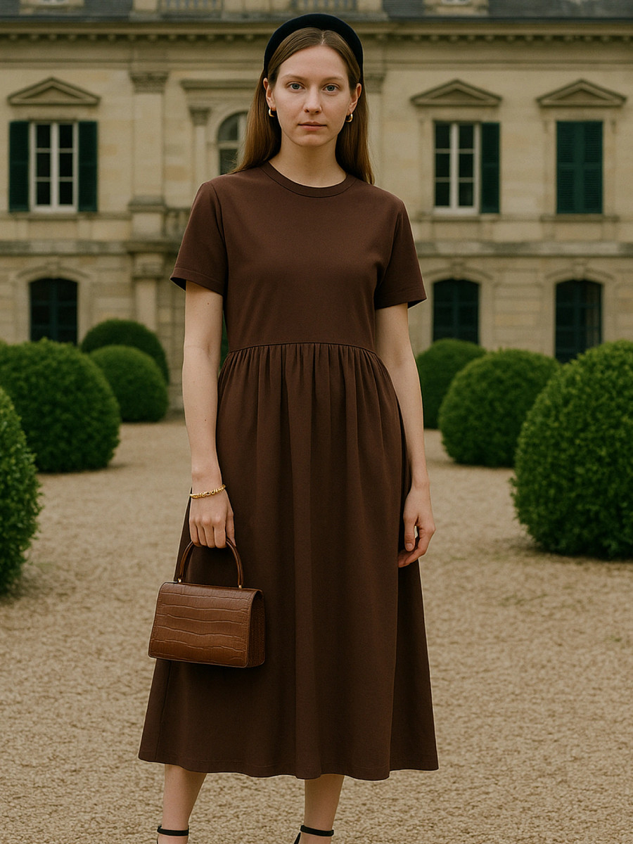 

Платье женское коричневое, Коричневый;шоколадное мартини