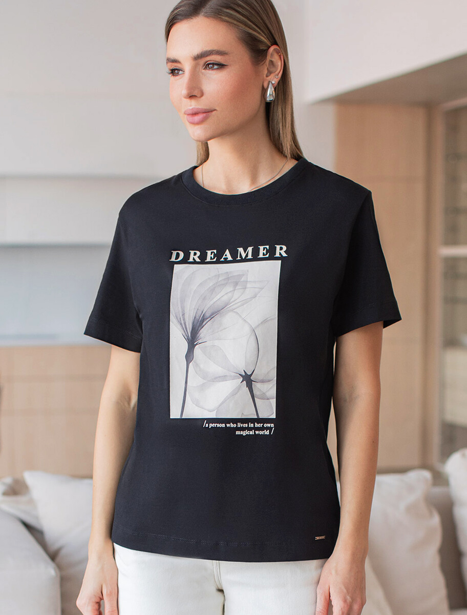 Футболка VILATTE 024264522 Черный_dreamer 