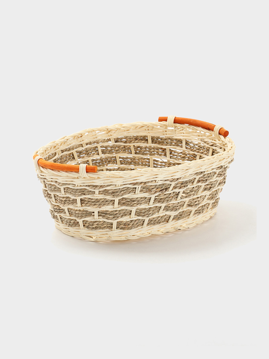 

Корзина плетеная, 32×25×11 см, ротанг, Бежевый;коричневый