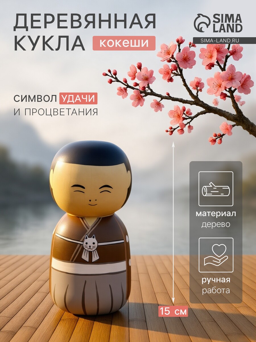 

Японская кукла кокеши, Разноцветный