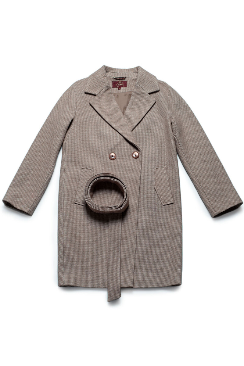 

Пальто пояс, Бежевый;латте