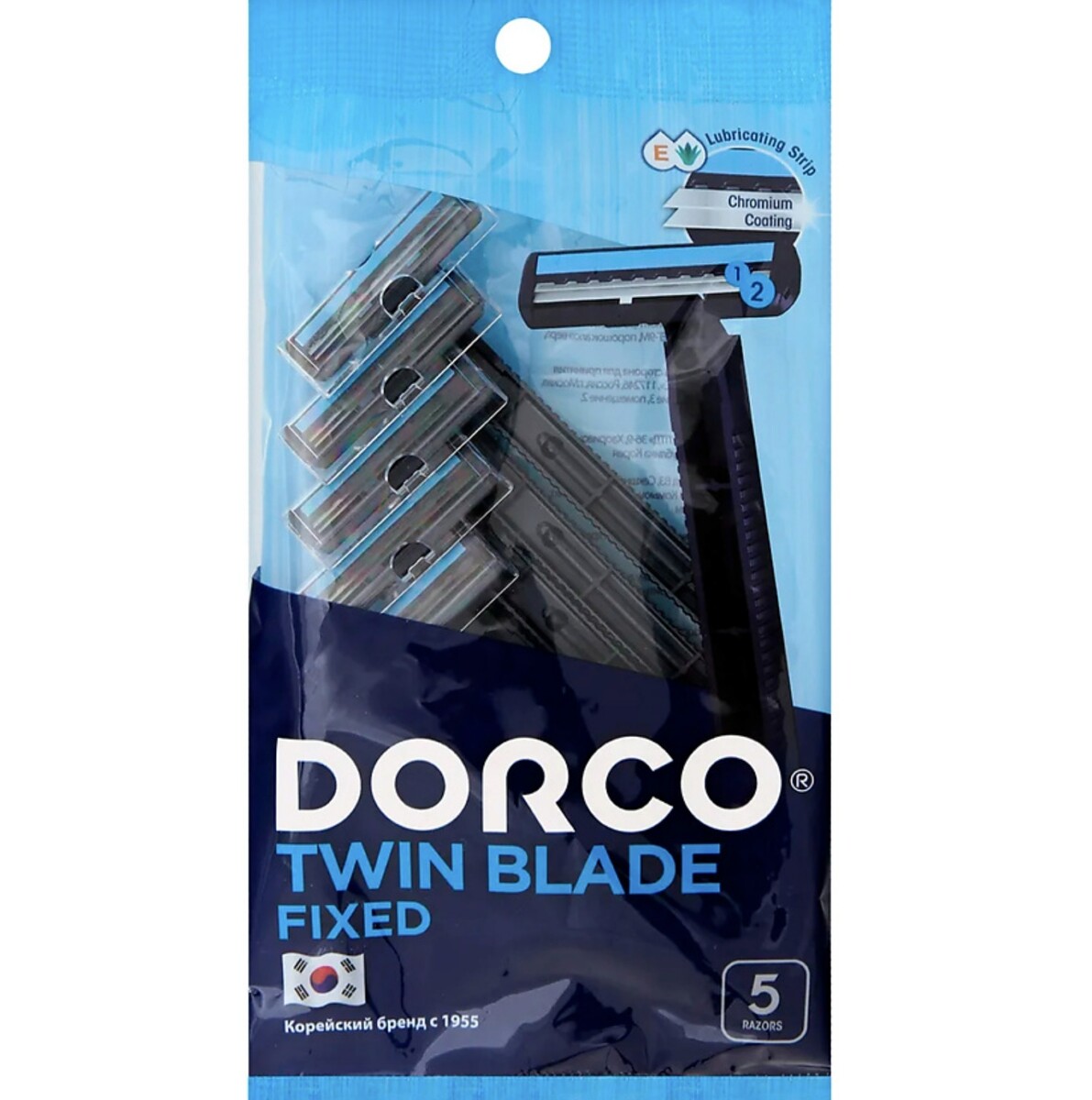 

DORCO EVE 2 TG-708W однораз.станок 5шт. увл.полоска с 2 лезвиями (Ю.Корея)