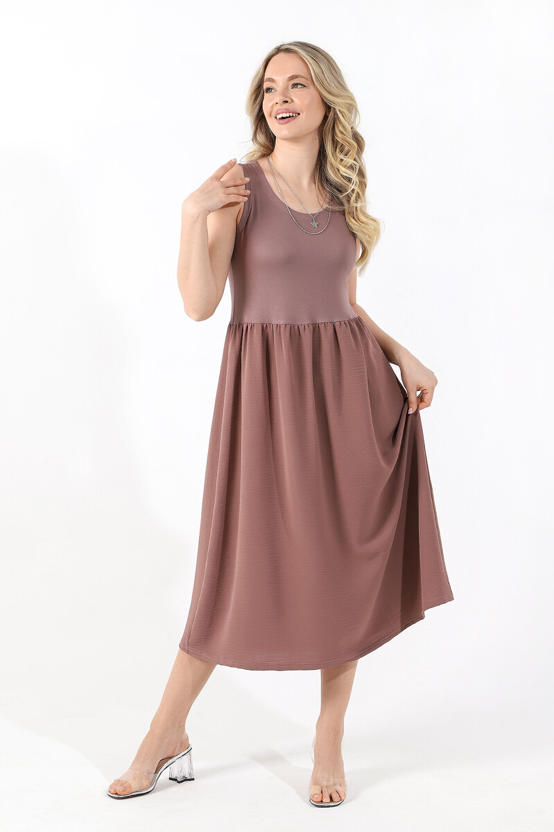 

Платье, Бежевый;кофейный