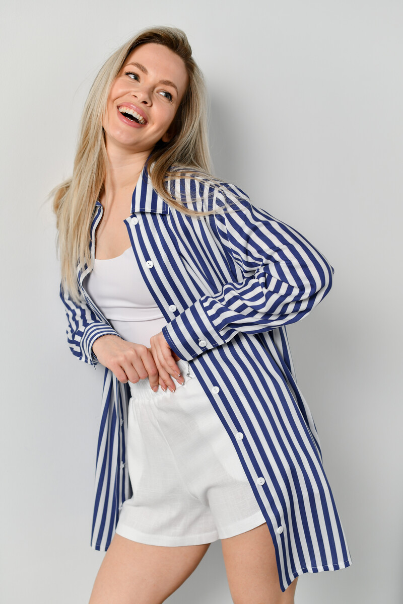 

Блузка рубашка, Синий