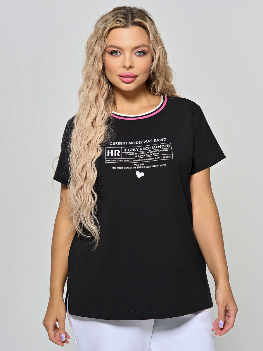 Футболка DORA 024845884 Зернистый черный 