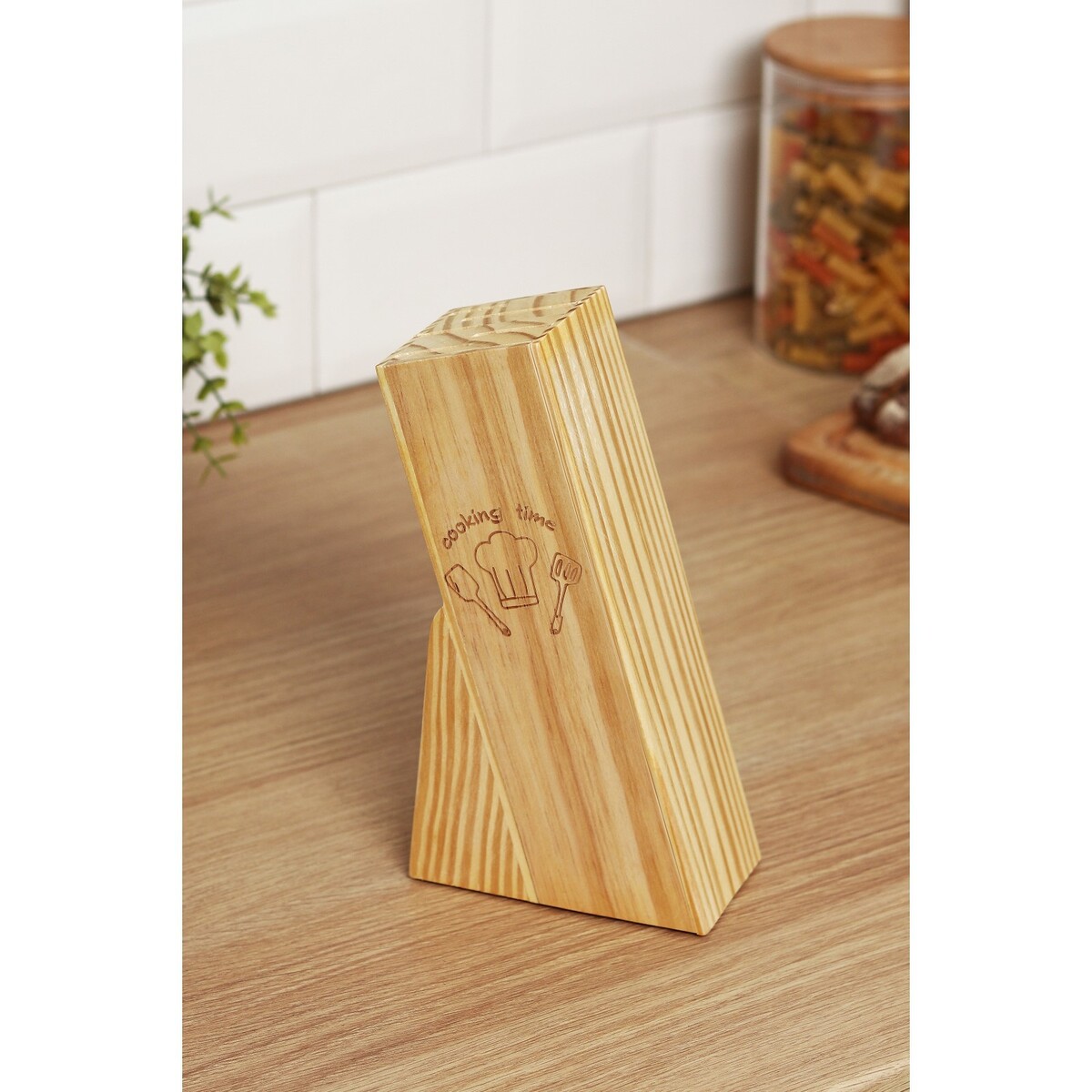 

Подставка для ножей cooking time, 11×6×20 см, Коричневый