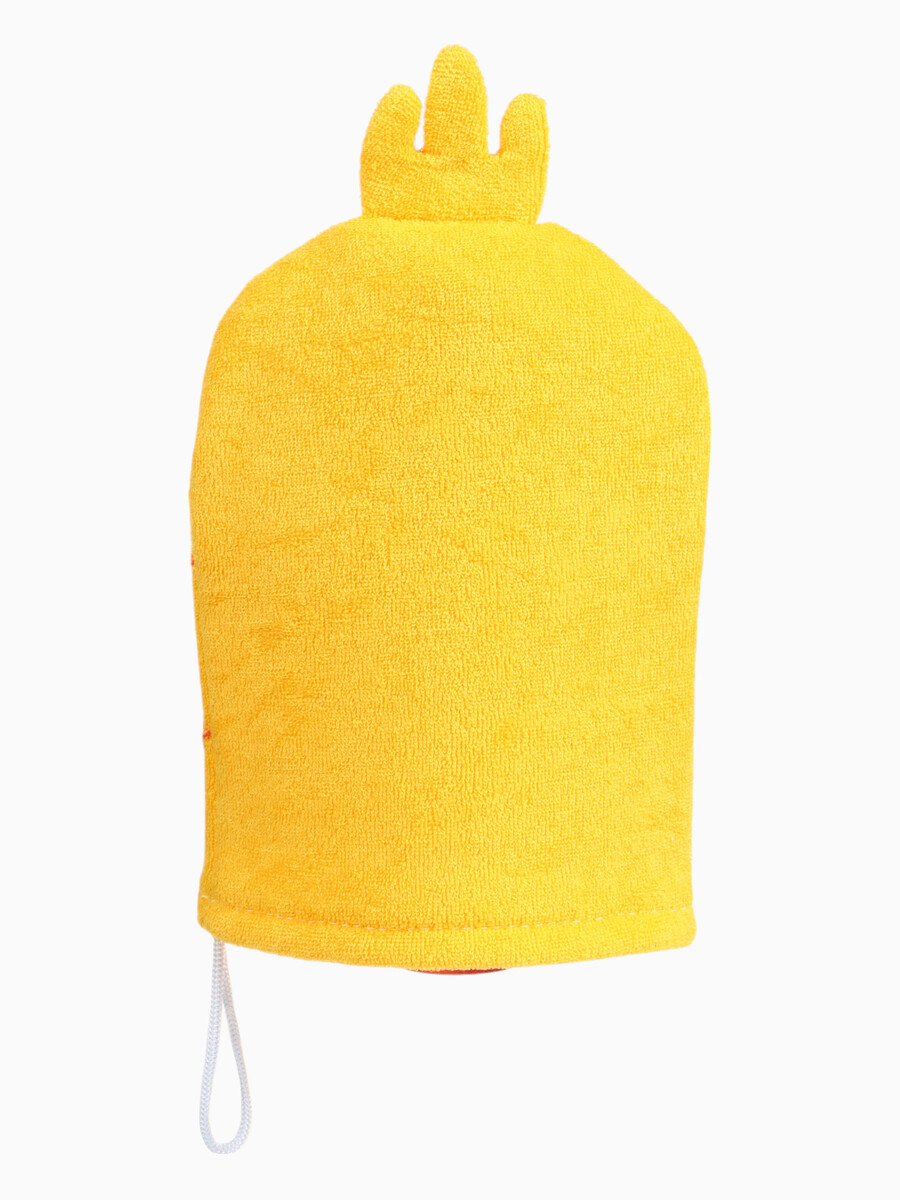 Мочалка детская для купания, варежка, из махры, цып-цып