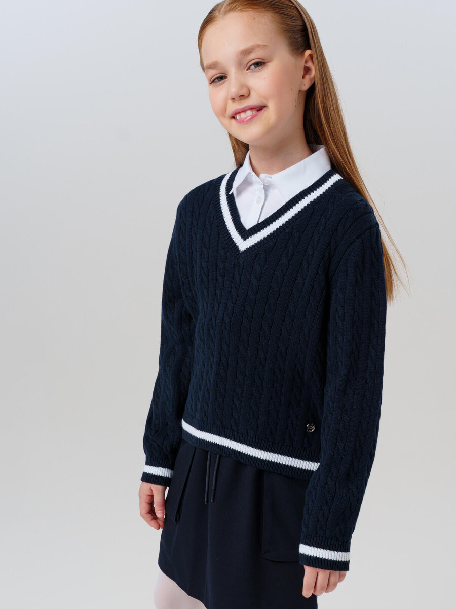 

Джемпер трикотажный, Синий;темно-синий