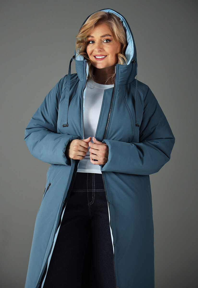 Пальто Dimma Fashion Studio 025165884 Джинсовый  Фото 4