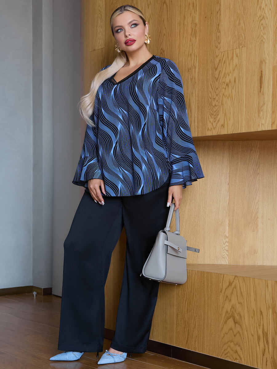 

Блузка, Черный;черно-синий