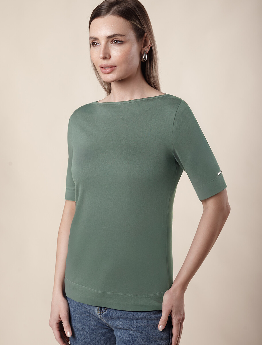 Футболка VILATTE 025573346 Оливковый 