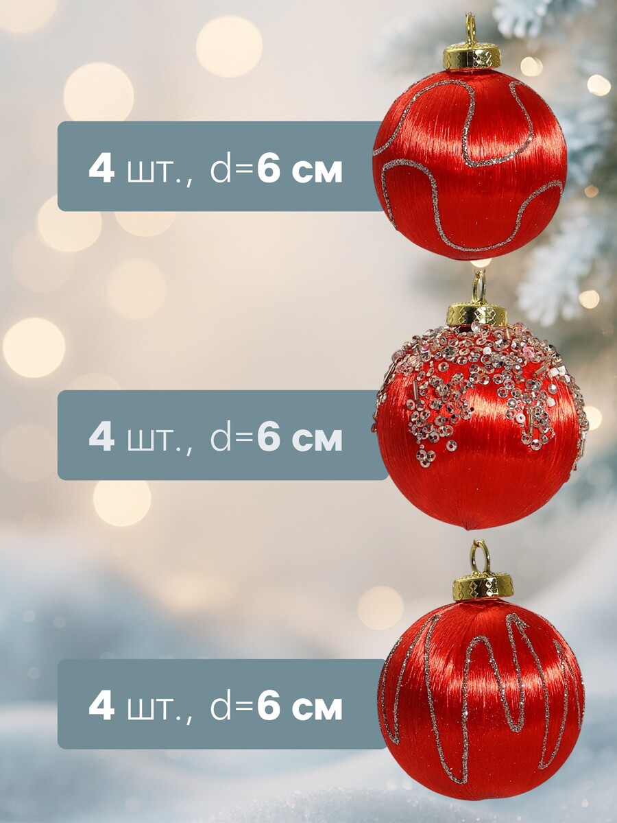 

Ёлочные игрушки, Красный