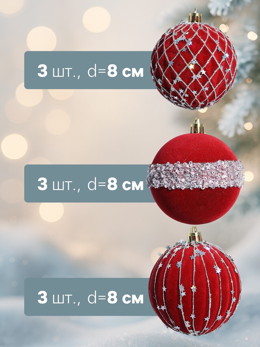 

Ёлочные игрушки, Красный