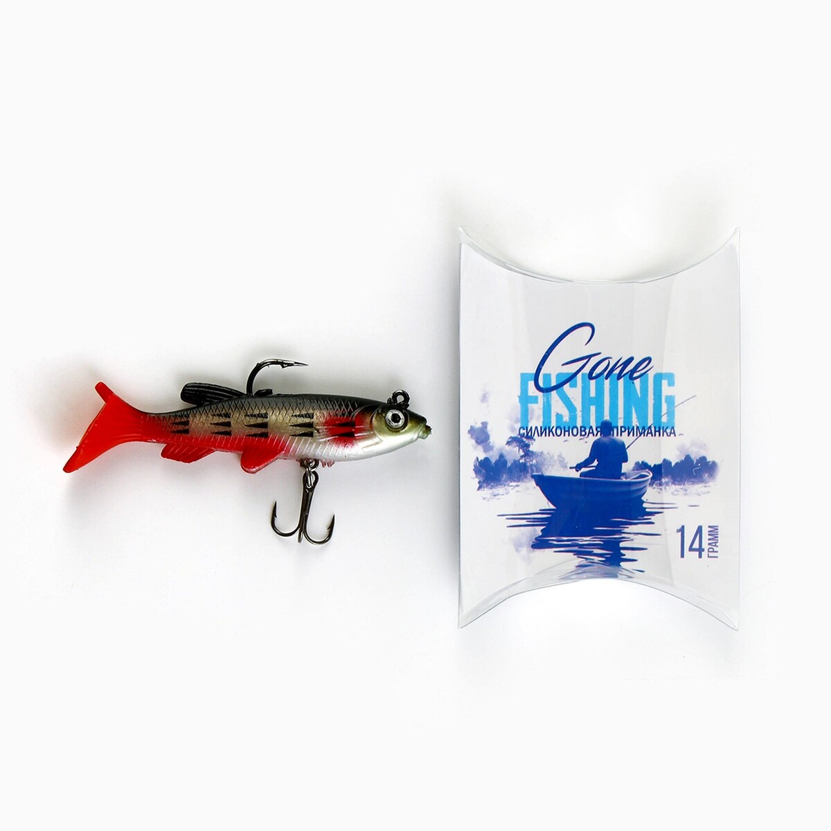 

Силиконовая приманка fishing, 14 гр, 8,5 х 4,5 см, Разноцветный