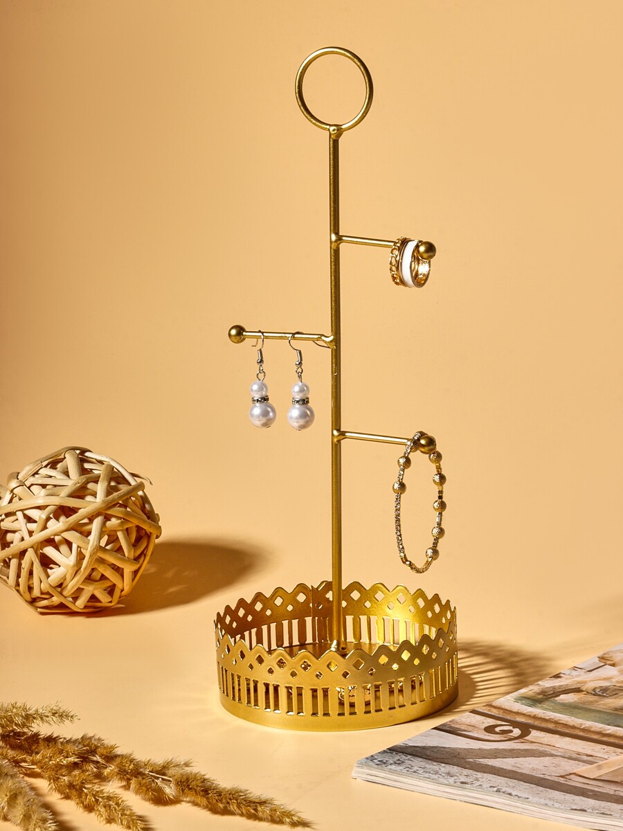 

Подставка для украшений с местом для хранения, Золотистый