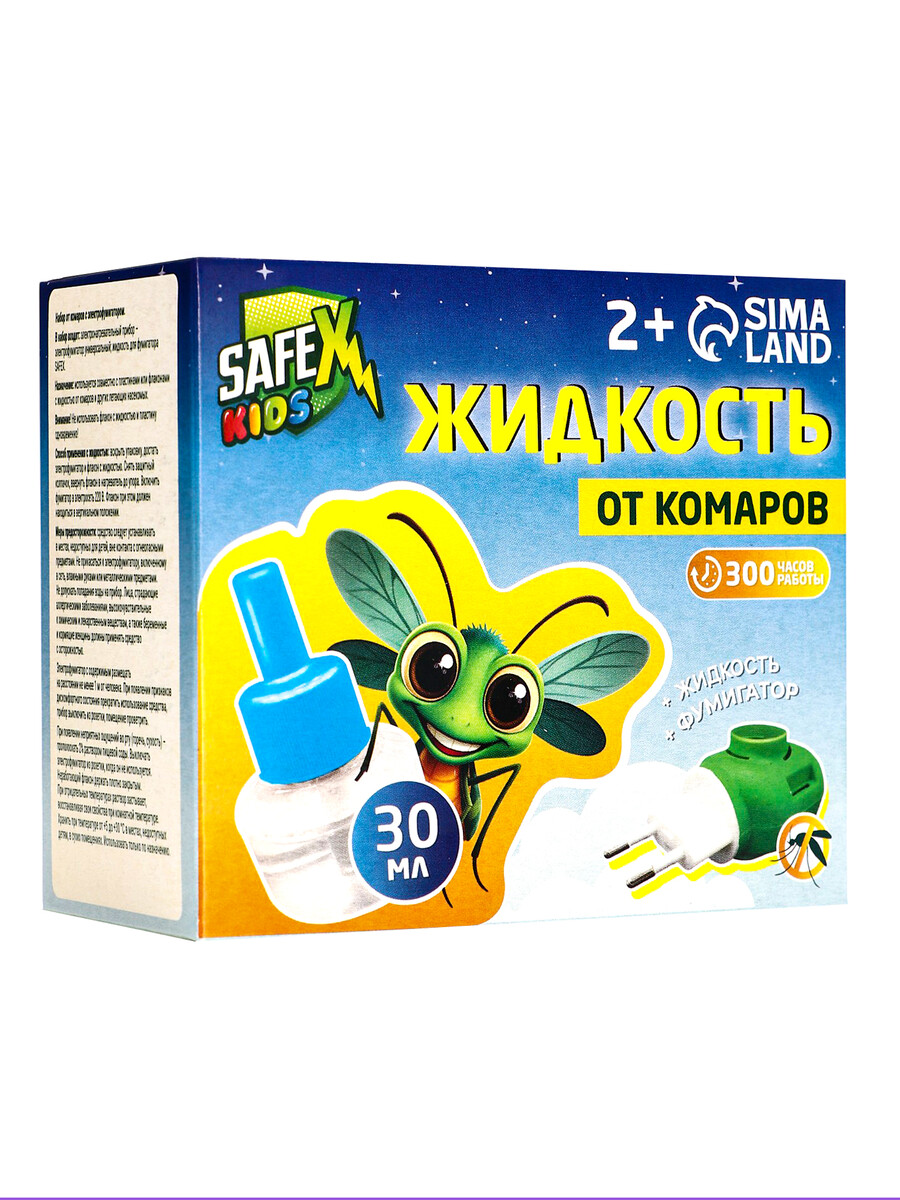 

Комплект от комаров safex kids (фумигатор+жидкость), 1 шт.