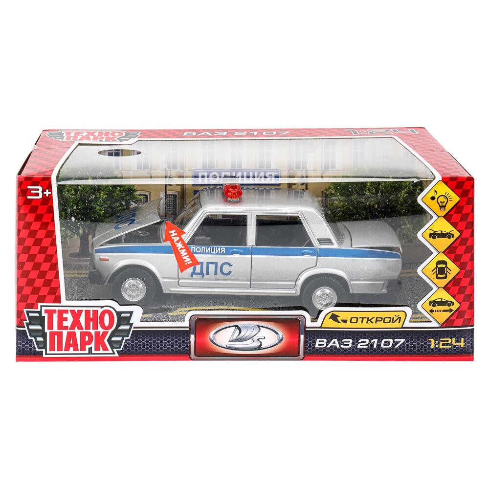 

Машина металлическая с функциями "свет" или "звук" LADA, Технопарк FY2407P