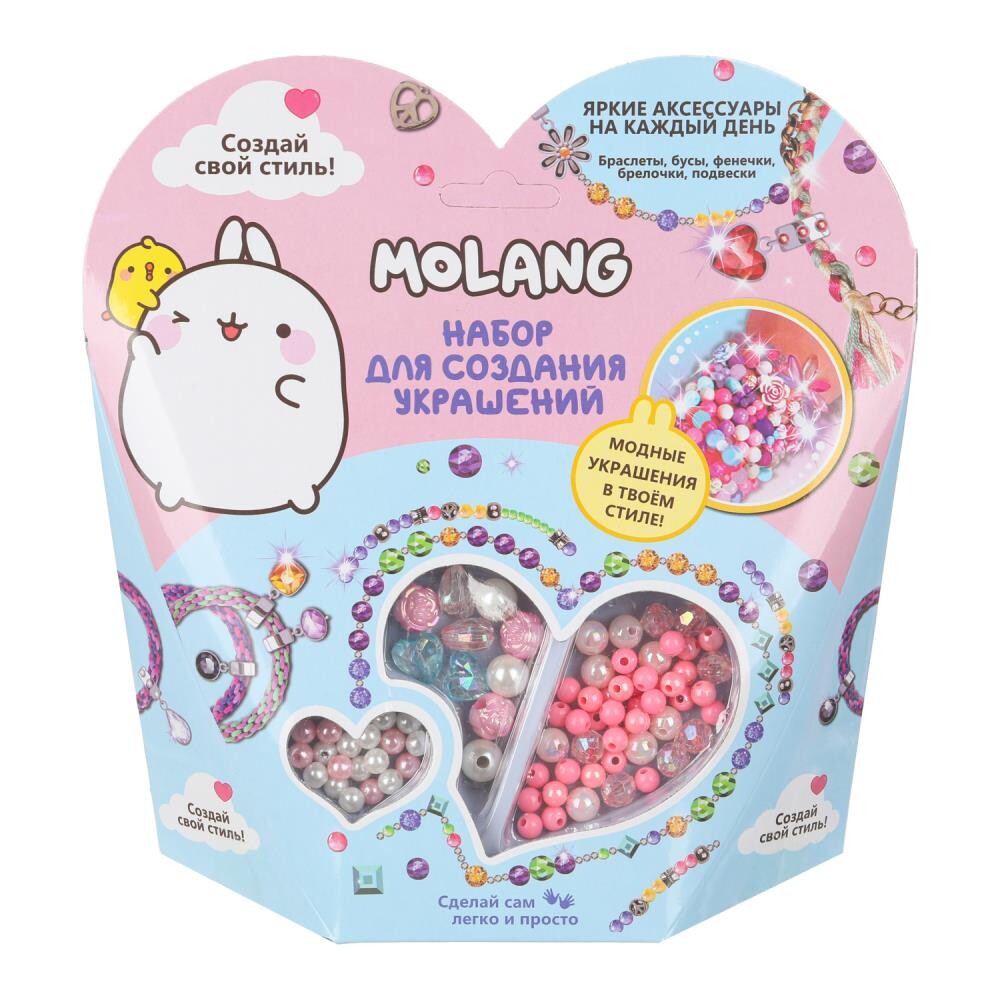 

Набор для плетения из бисера, бусин Molang, МУЛЬТИ АРТ BEADSET-126922-M