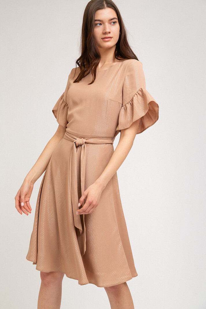 

Платье, Бежевый;бежевый\золотой