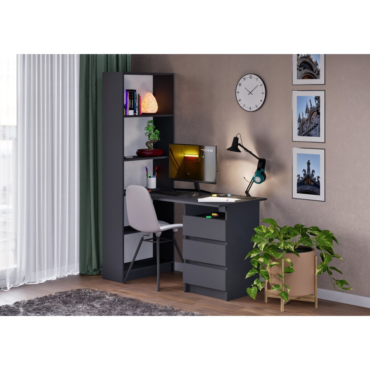 

Стол письменный, Серый