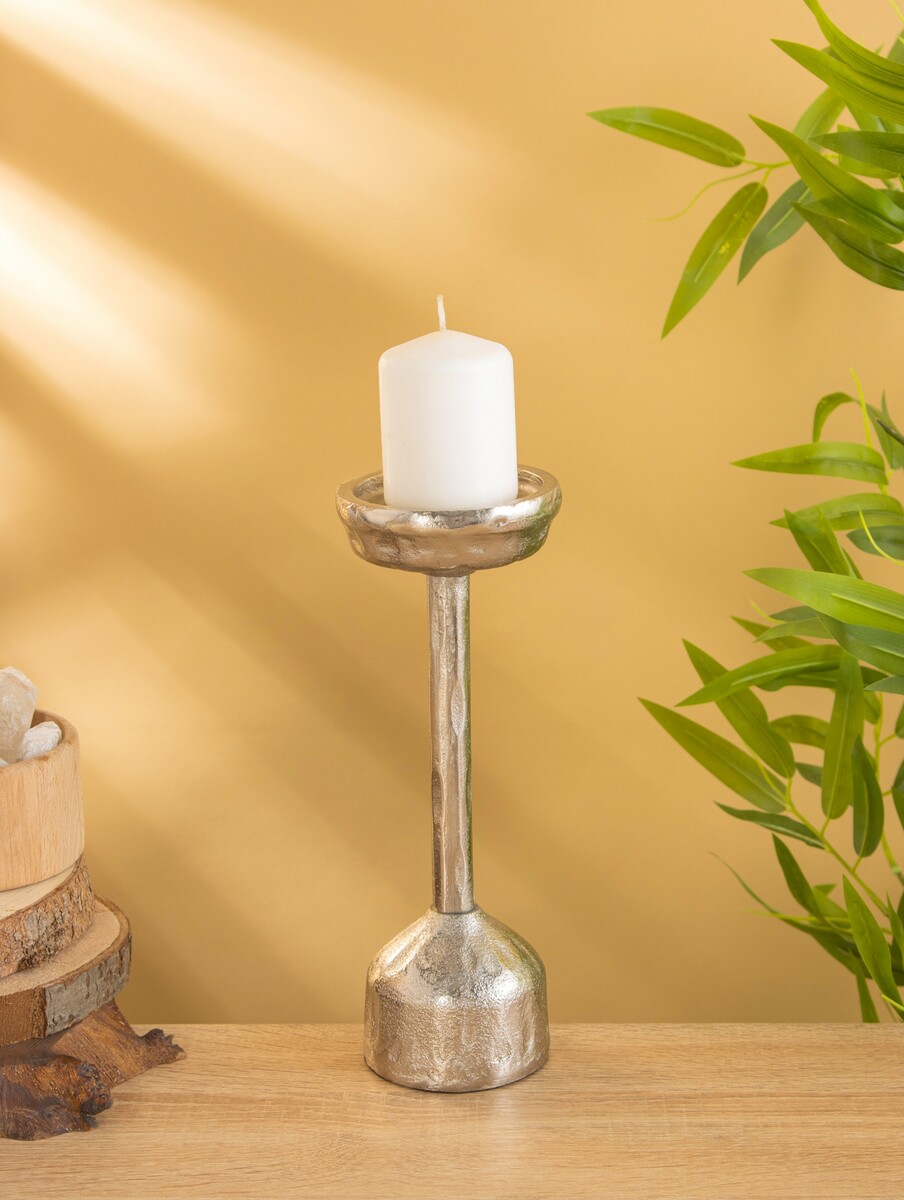 

Подсвечник для свечи 9 см, Серебристый