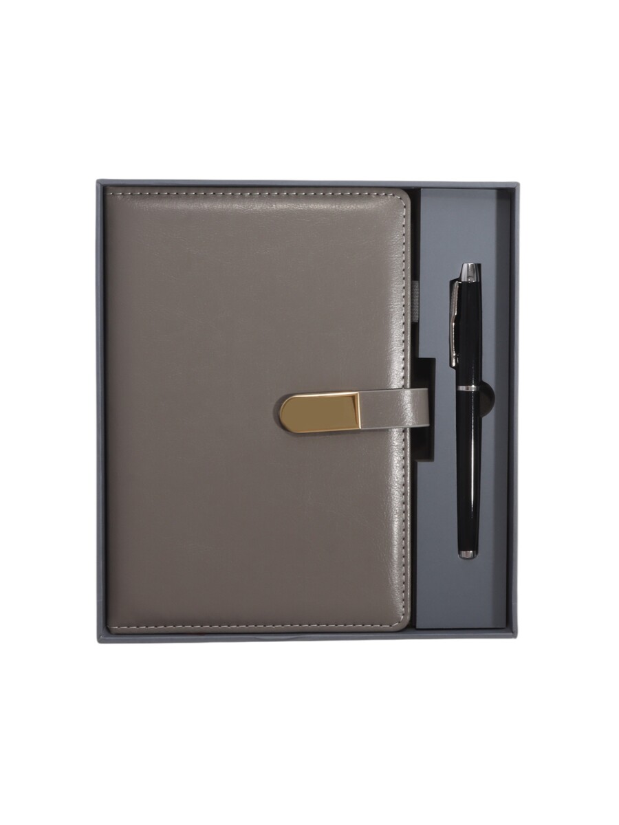 

Ежедневник недатированный а5, 80 листов, в линейку, с ручкой, подарочная коробка, серый