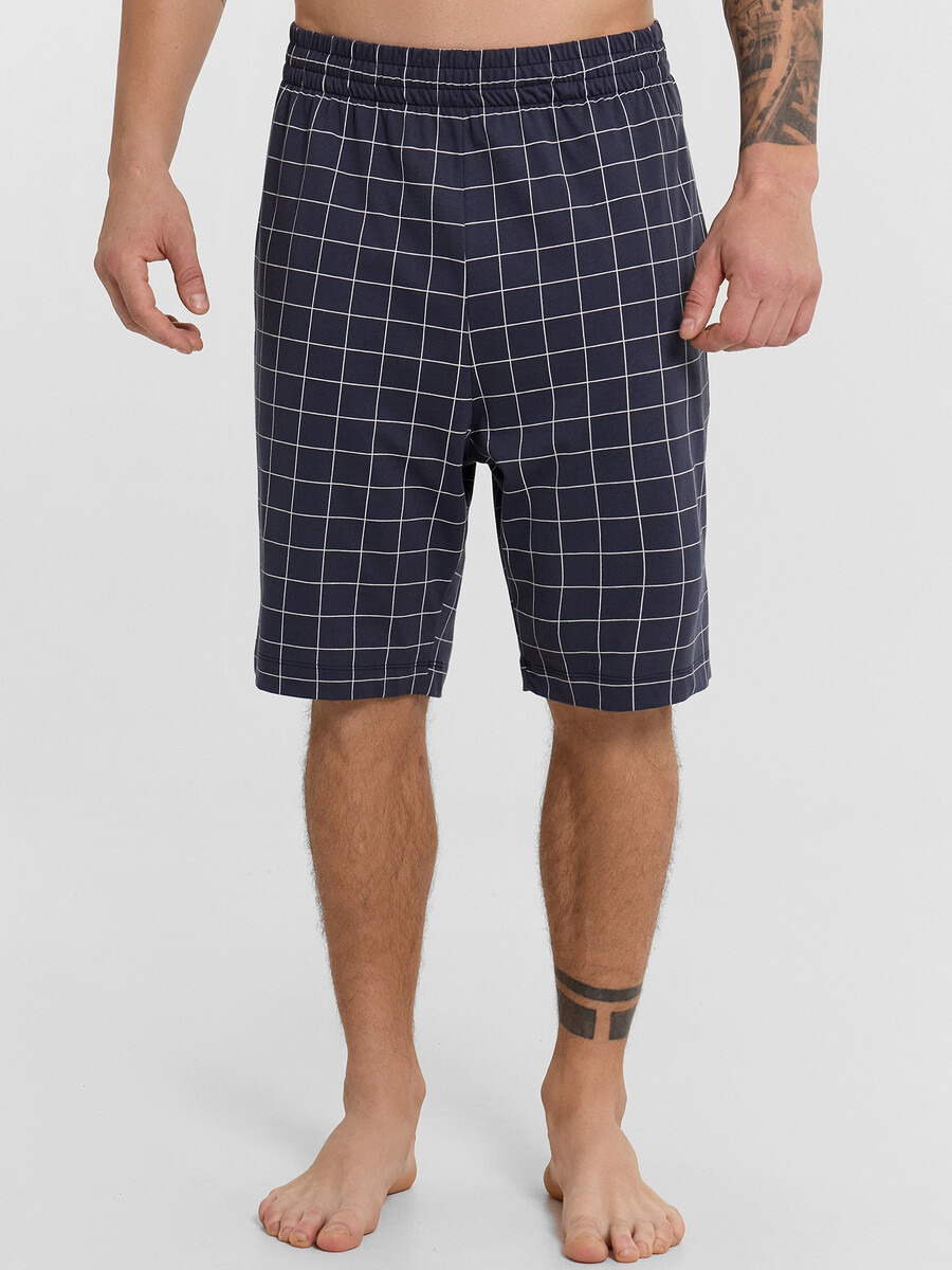 

Шорты мужские, Синий;клетка на т.синем