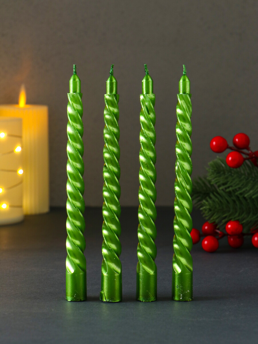

Свечи витые, Зеленый