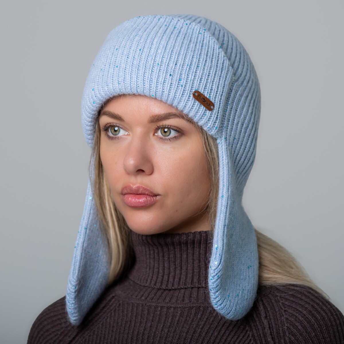 

Шапка ушанка, Голубой