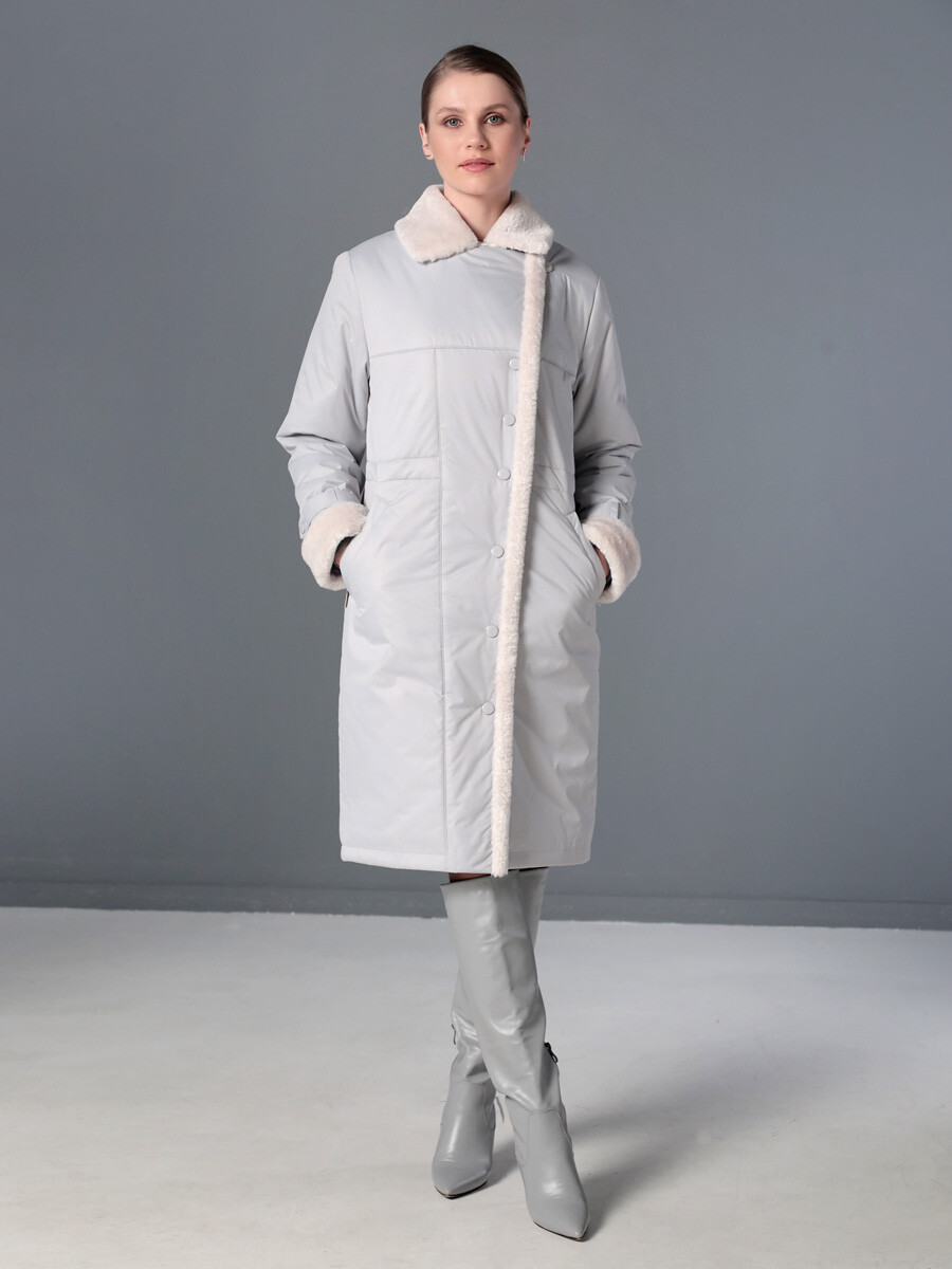 

Пальто, Серый;св.серый