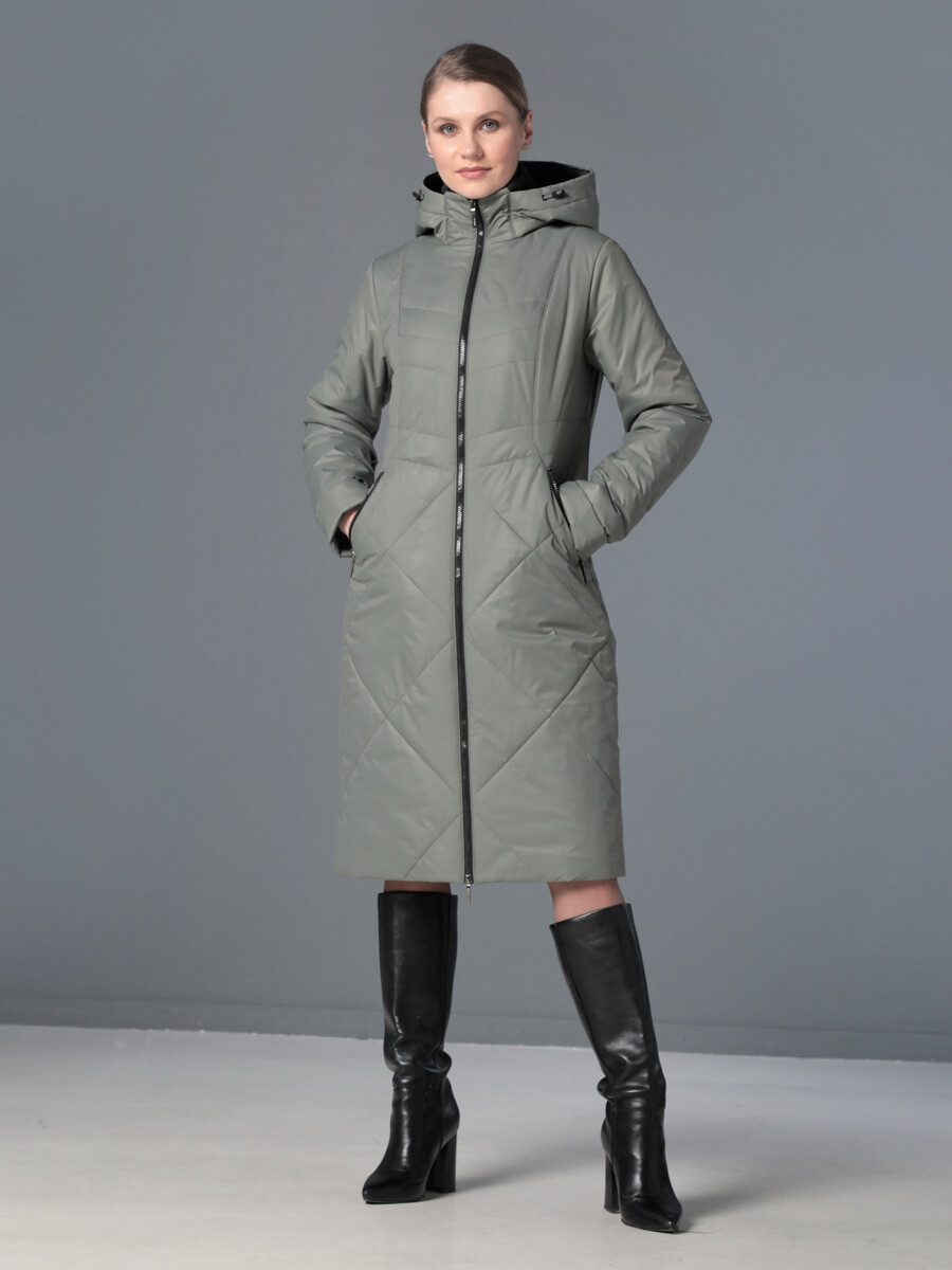 

Пальто, Зеленый;серо-оливковый