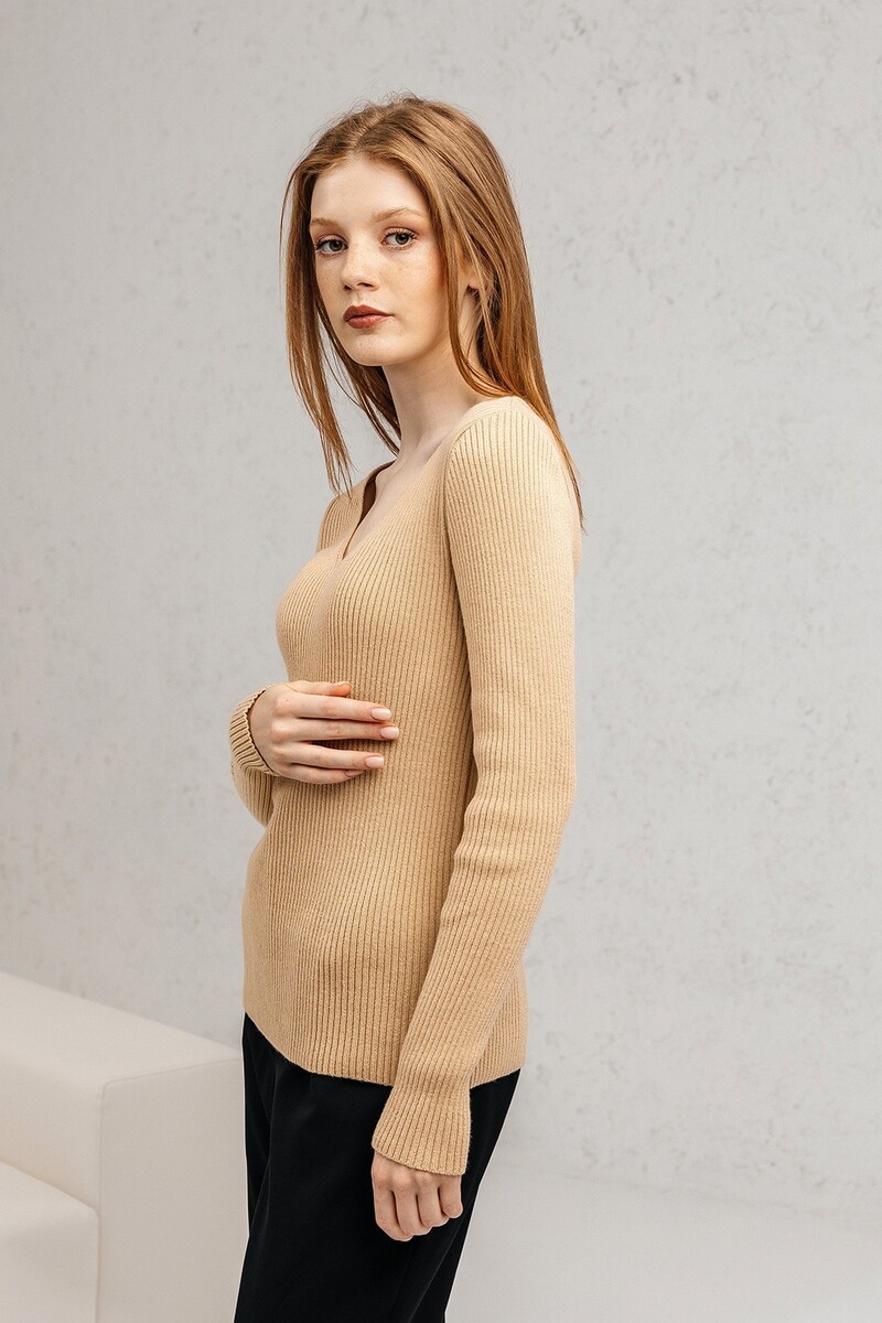 

Джемпер, Бежевый;соломенный