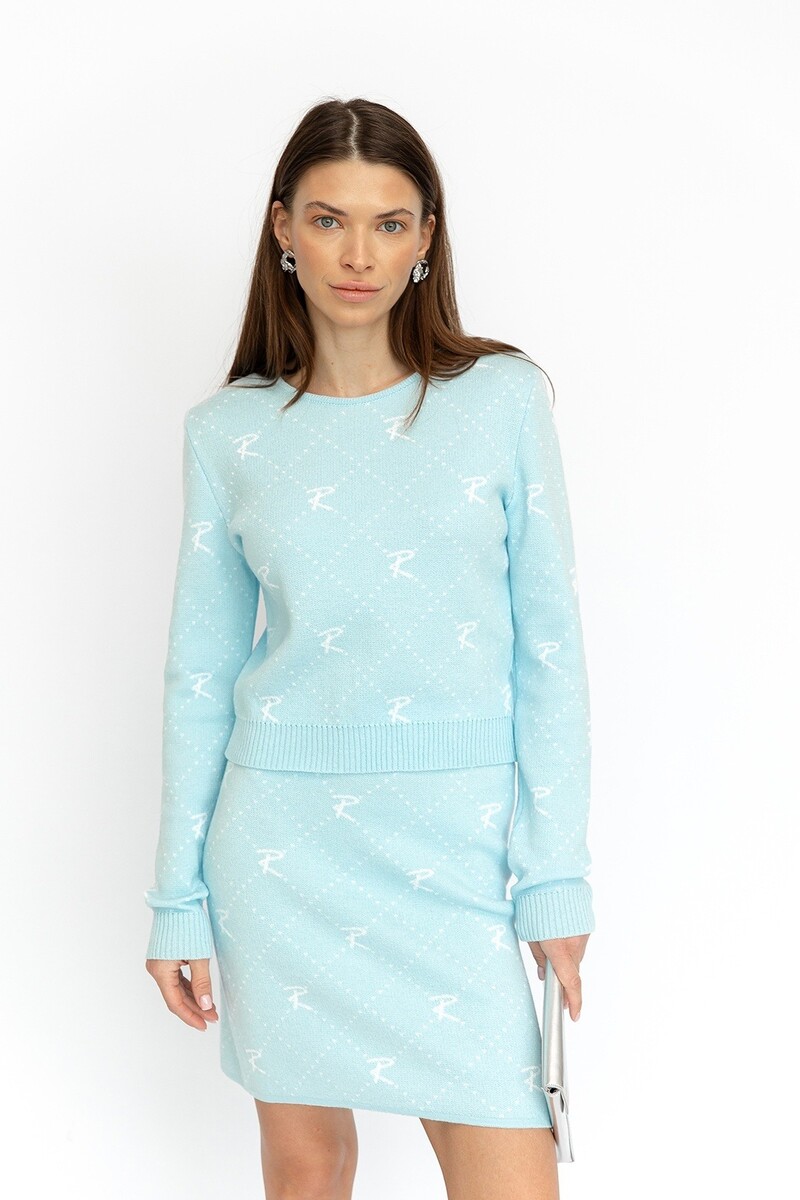 

Джемпер, Голубой;белый;бледно-голубой