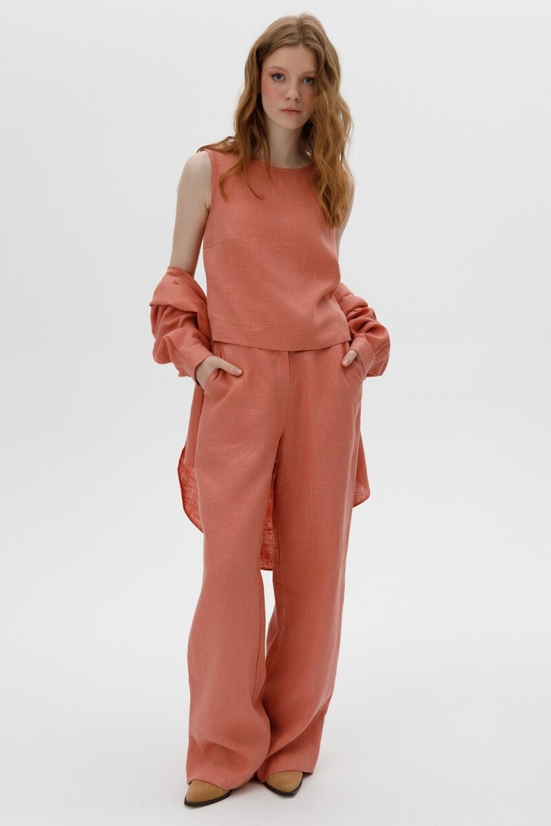 

Брюки, Оранжевый;коралловый темный