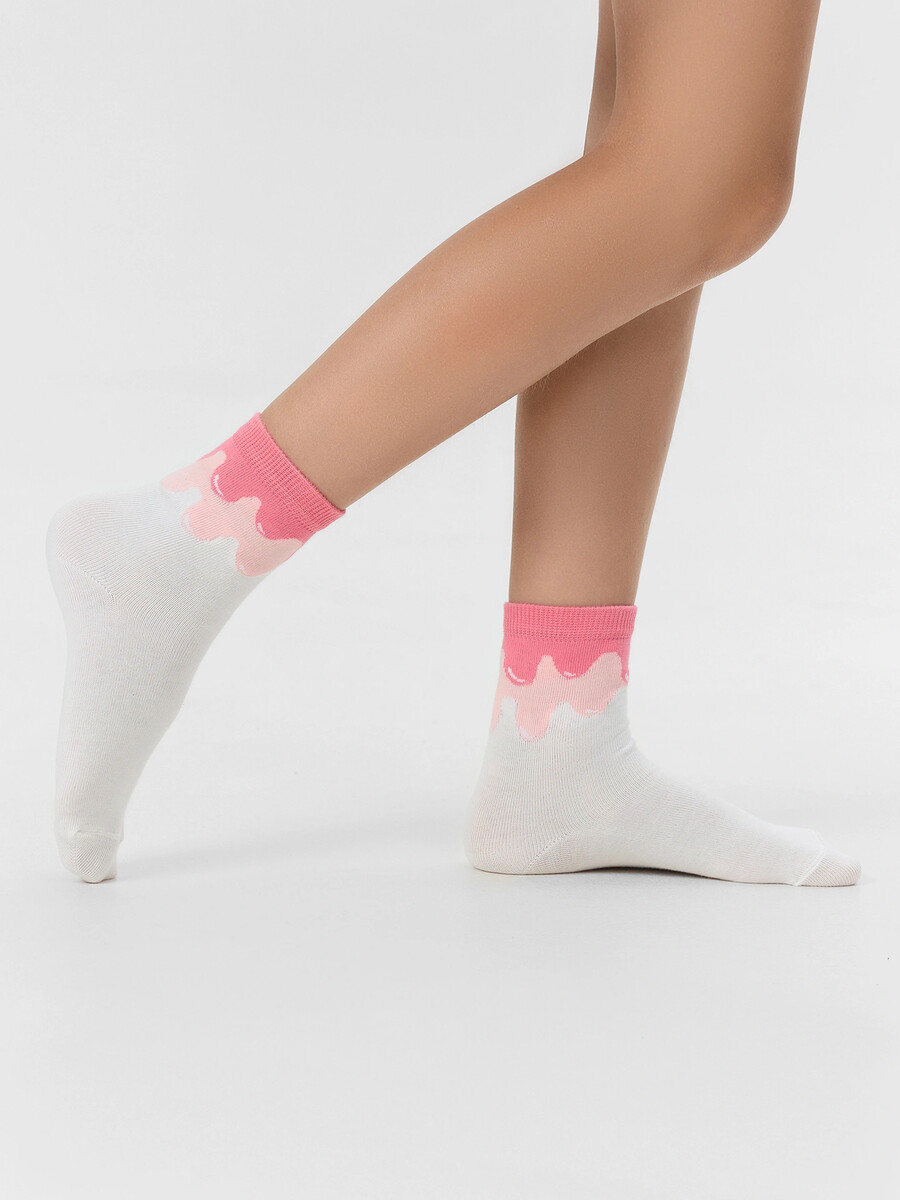 

Носки детские лиловые, Белый;лиловый /белый