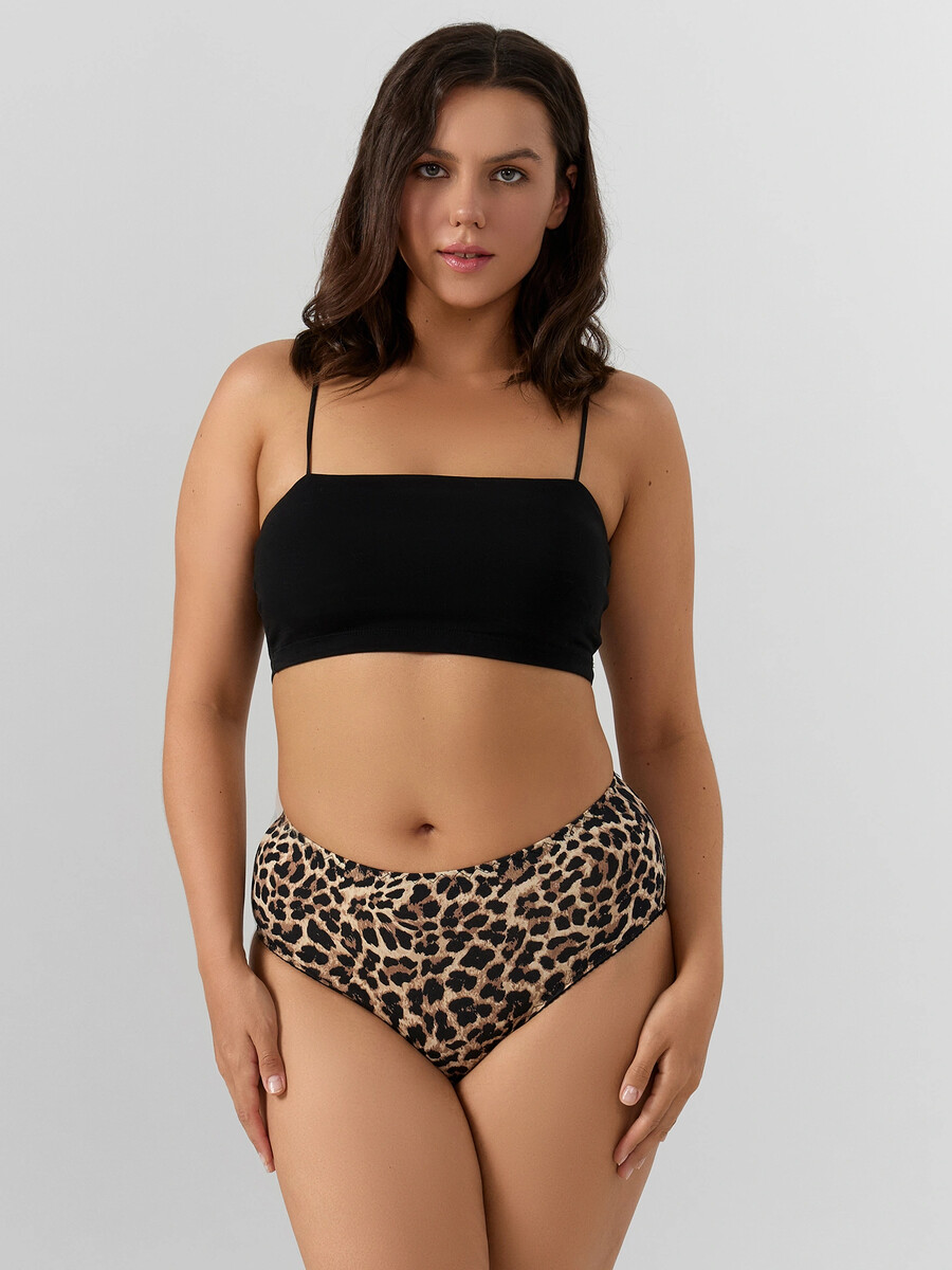 

Трусы макси женские леопардовые, Бежевый;гепард на бежевом