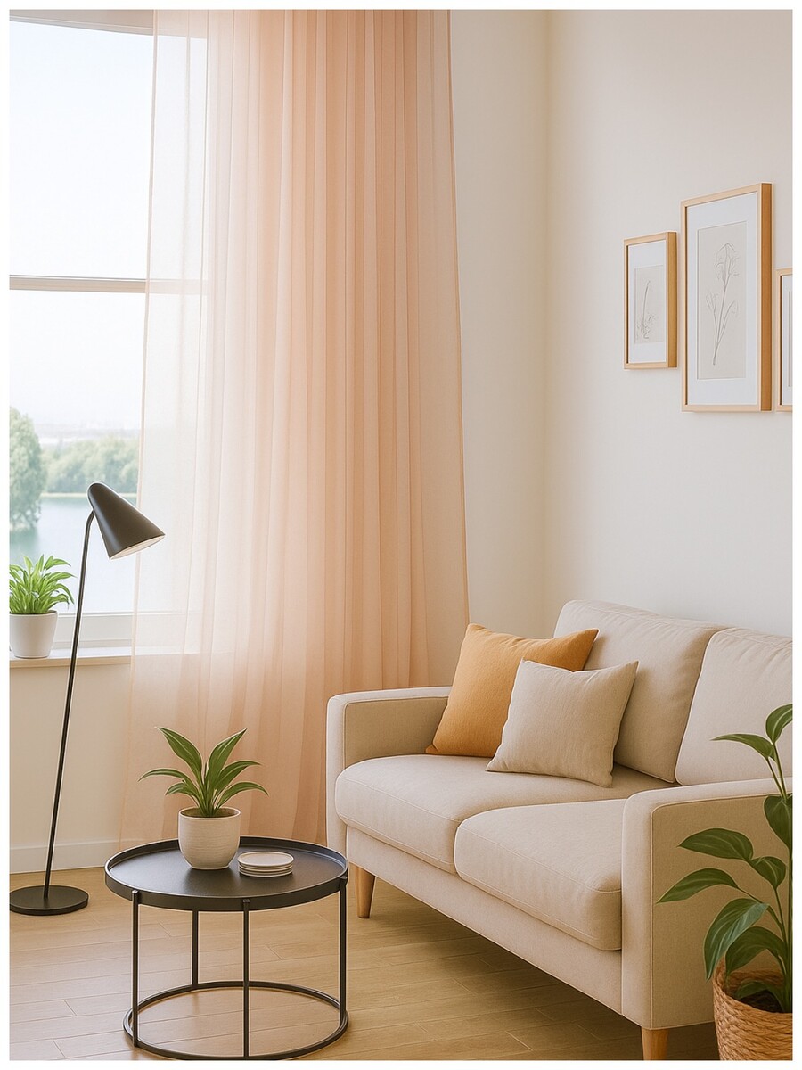 

Тюль "Престиж-вуаль" персик 4*2,5, Бежевый;оранжевый;персиковый