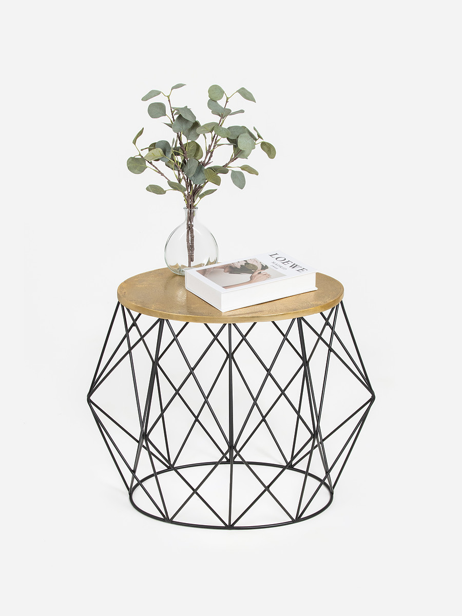 

Столик журнальный, Черный;золотистый