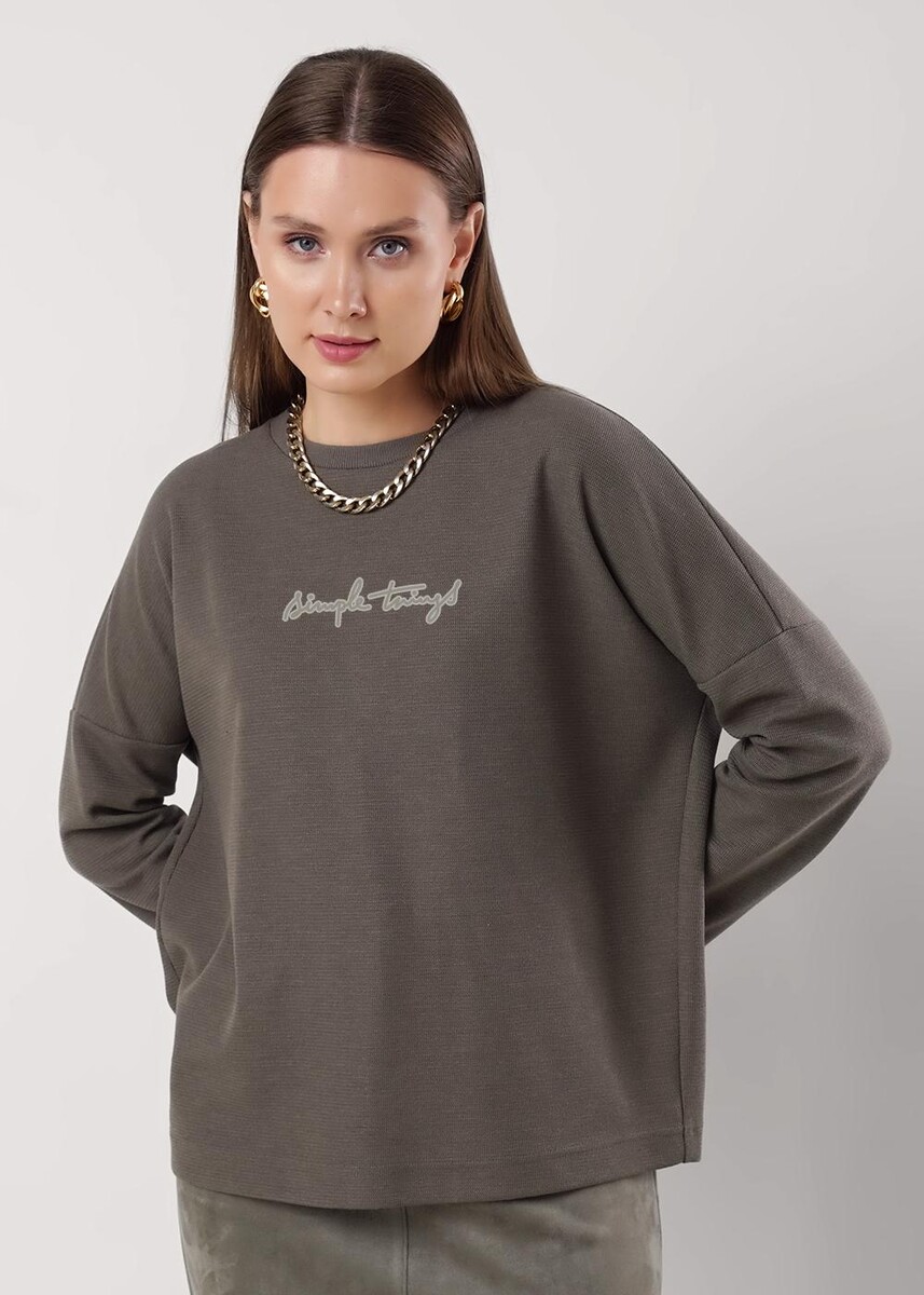 

Джемпер, Серый;хаки/серый