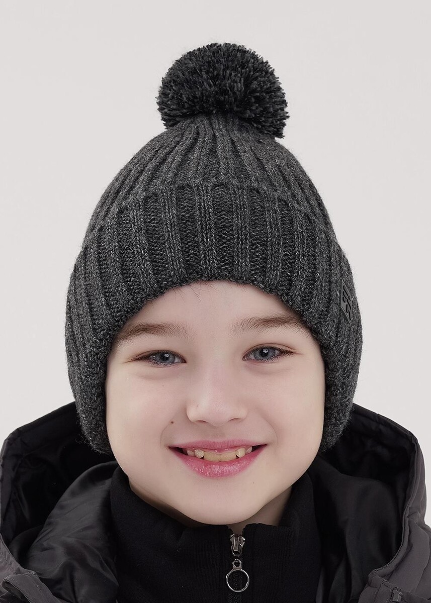 

Шапка, Серый;меланж т.серый