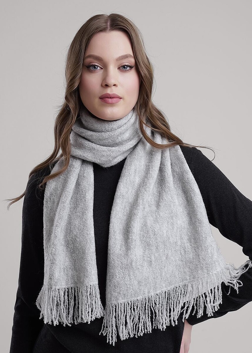 

Шарф платок, Серый;св.серый