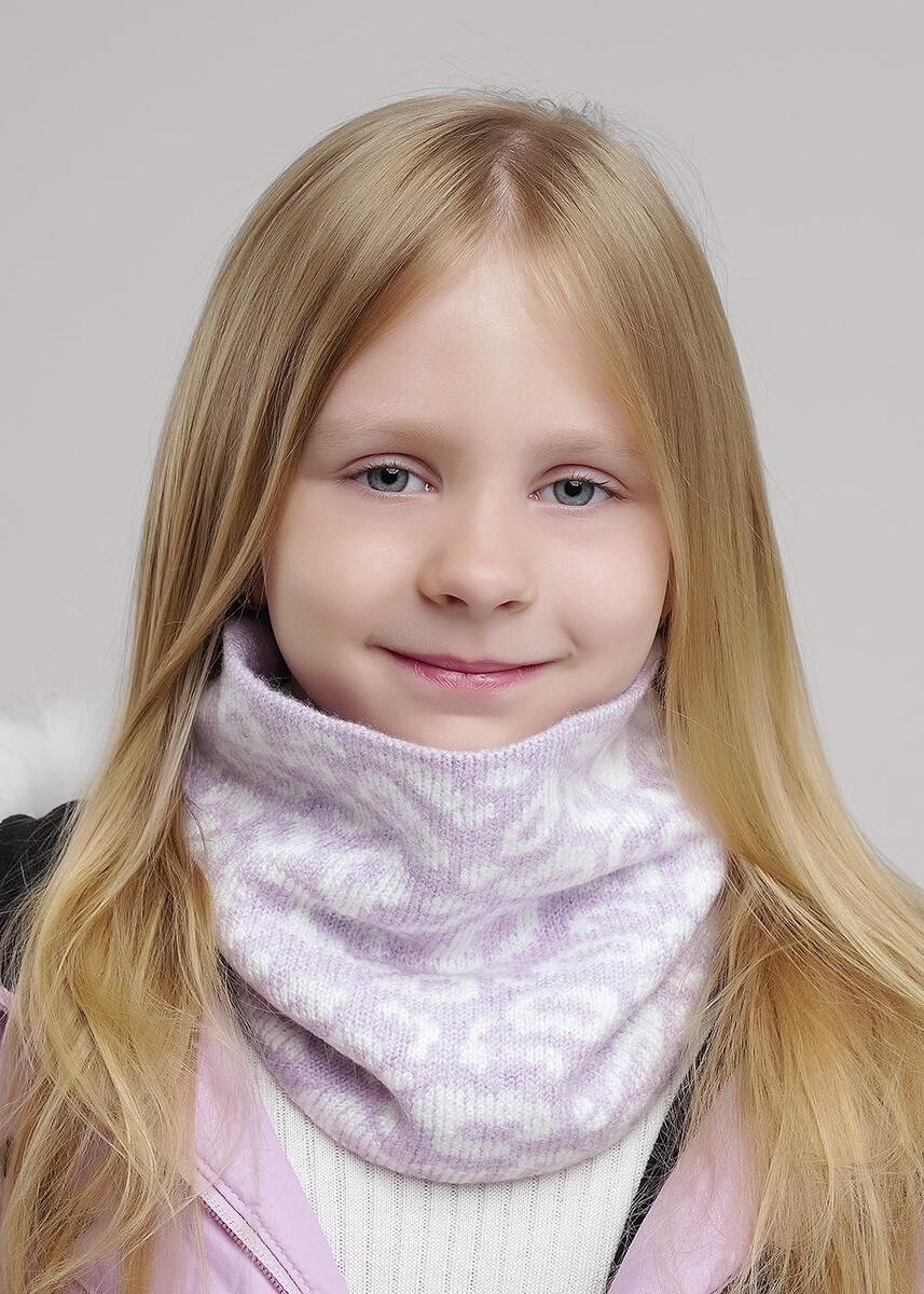 

Шарф платок, Фиолетовый;св.сиреневый/молочный