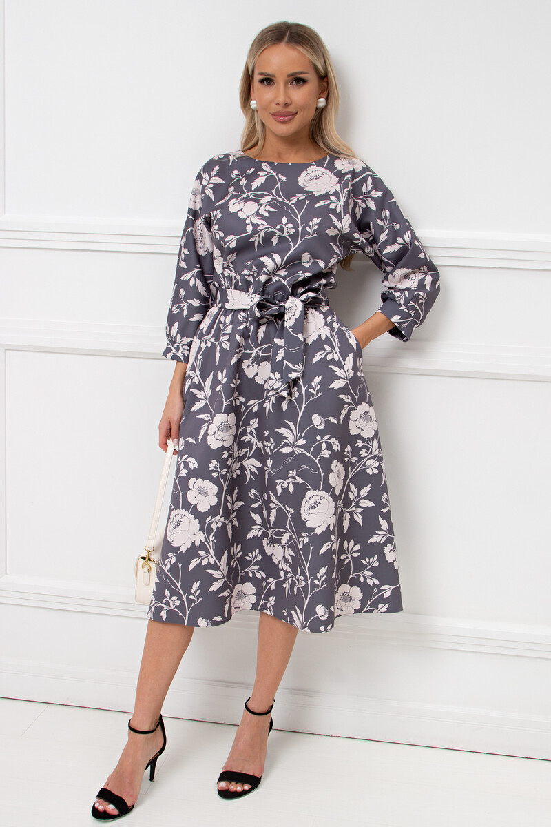 

Платье, Серый;серый/цветы