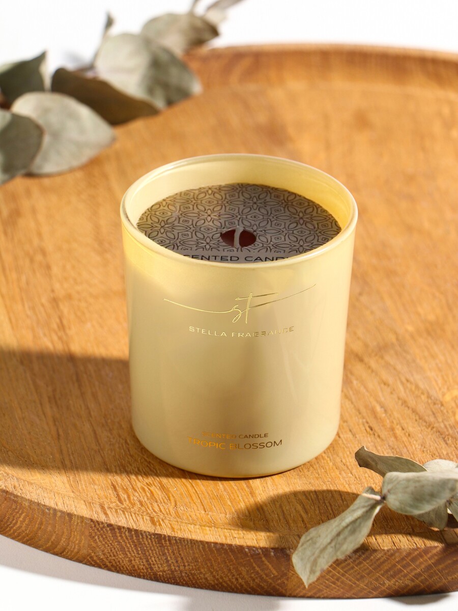 

Ароматическая свеча stella fragrance 160 г, tropic blossom, Желтый